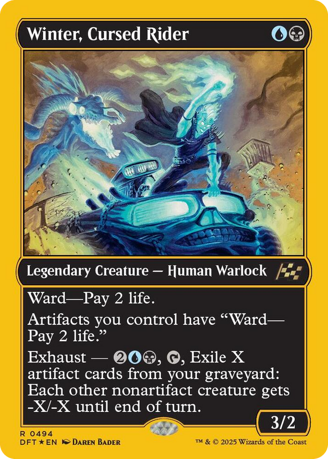 0494 Winter, Cursed Rider (First-Place Foil) R Aetherdrift