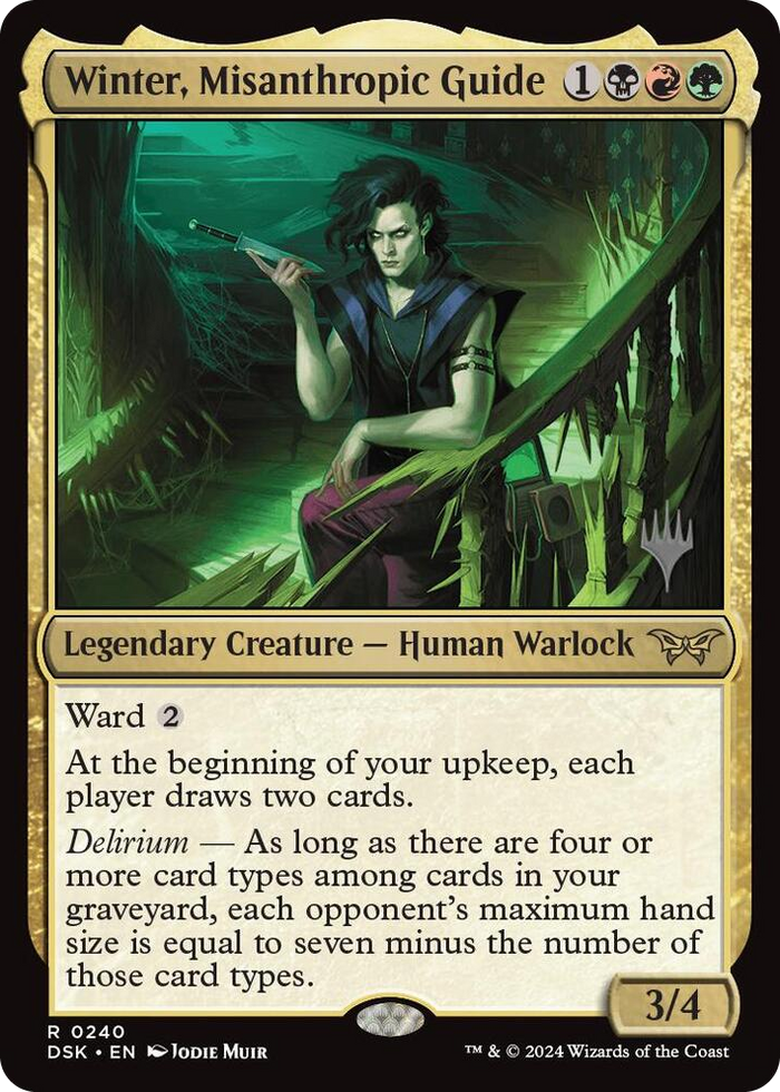Winter, Misanthropic Guide #240 R - Promo Pack: Duskmourn: House of Horror Pokemon card