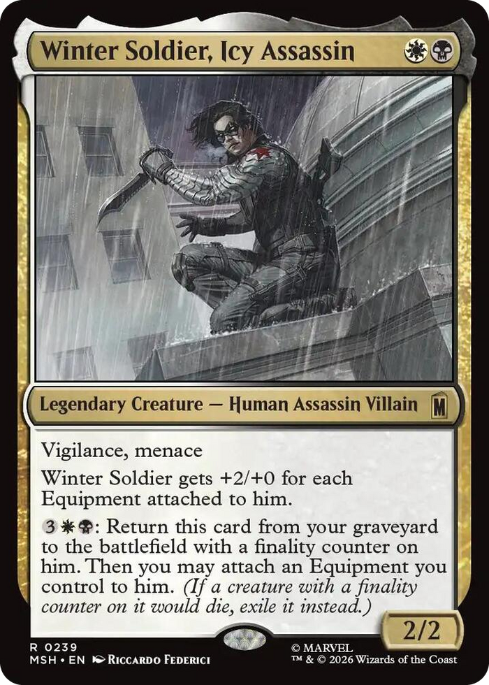 Winter Soldier, Icy Assassin #239 R - Marvel Super Heroes Pokemon card