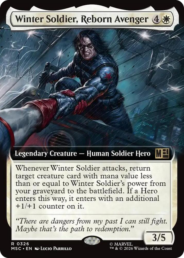 0326 Winter Soldier, Reborn Avenger (Extended Art) R Commander: Marvel Super Heroes