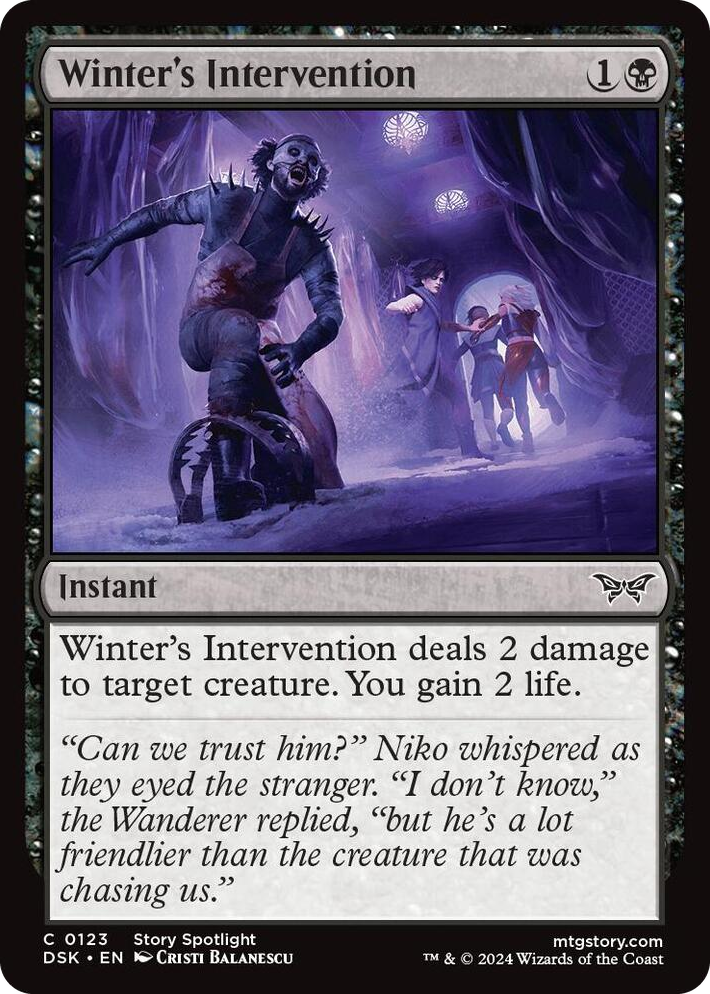 0123 Winter's Intervention C Duskmourn: House of Horror