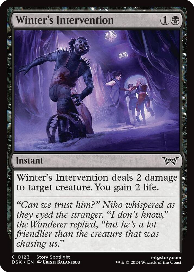 0123 Winter's Intervention C Duskmourn: House of Horror