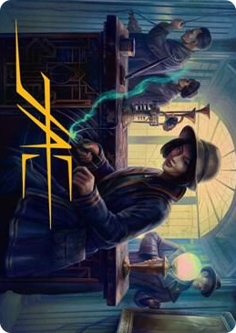 0015 Wiretapping Art Card (Gold-Stamped Signature) S Art Series: Streets of New Capenna