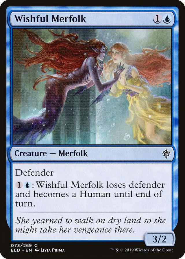 0073 Wishful Merfolk C Throne of Eldraine