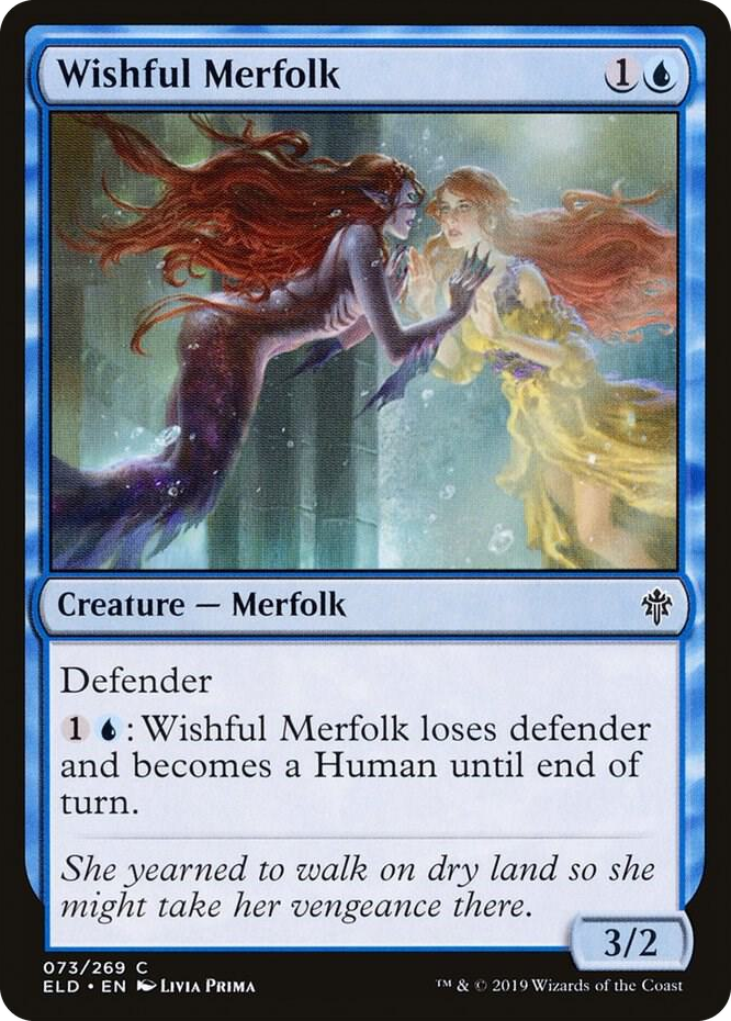 0073 Wishful Merfolk C Throne of Eldraine