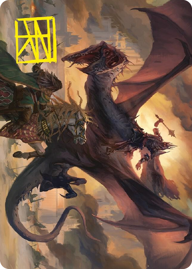 Witch-king, Bringer of Ruin Art Card (Gold-Stamped Signature) #34 S - Art Series: Universes Beyond: The Lord of the Rings: Tales of Middle-earth Pokemon card