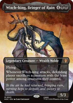 0021 Witch-king, Bringer of Ruin (Borderless) M The Hobbit: Eternal-Legal