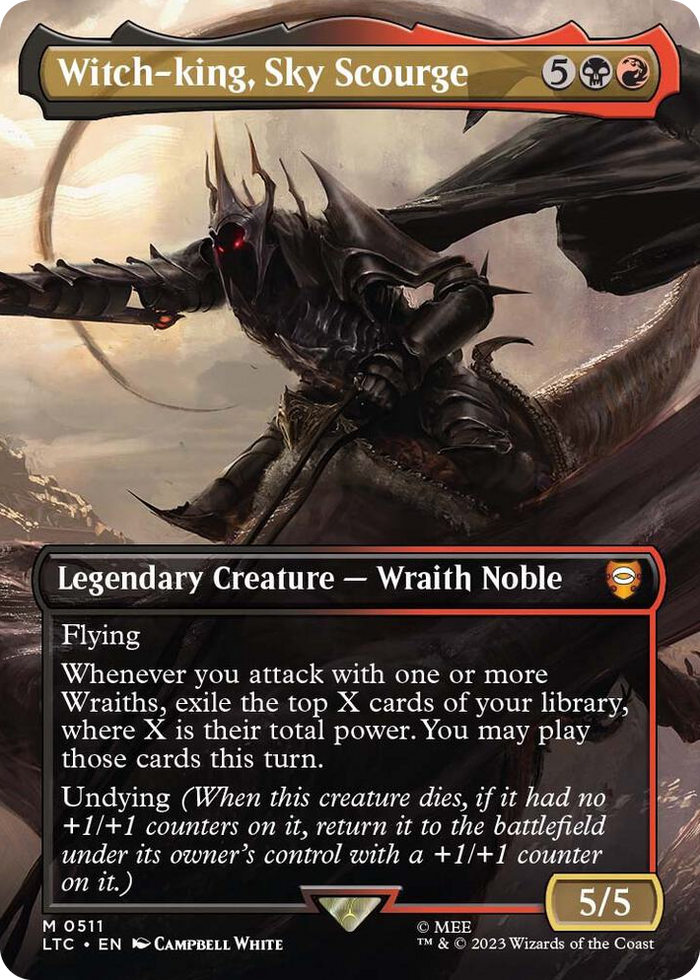 Witch-king, Sky Scourge (Borderless) #511 M - Commander: The Lord of the Rings: Tales of Middle-earth Pokemon card