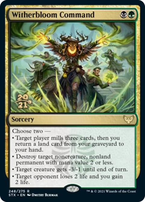 0248 Witherbloom Command R Prerelease Cards