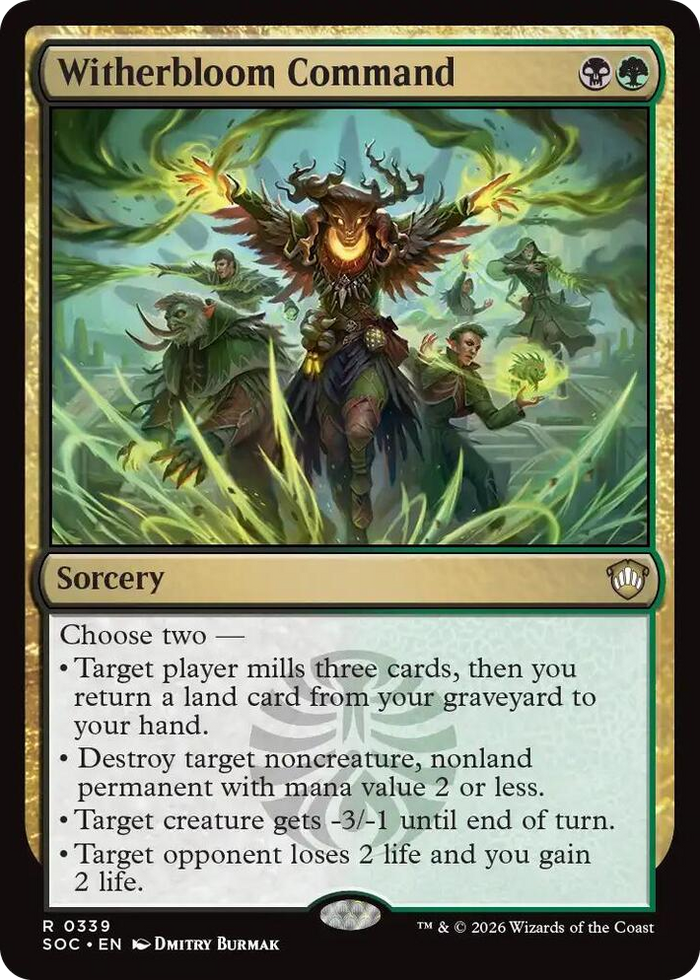 Witherbloom Command #339 R - Commander: Secrets of Strixhaven Pokemon card
