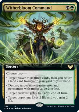 0356 Witherbloom Command (Extended Art) R Strixhaven: School of Mages