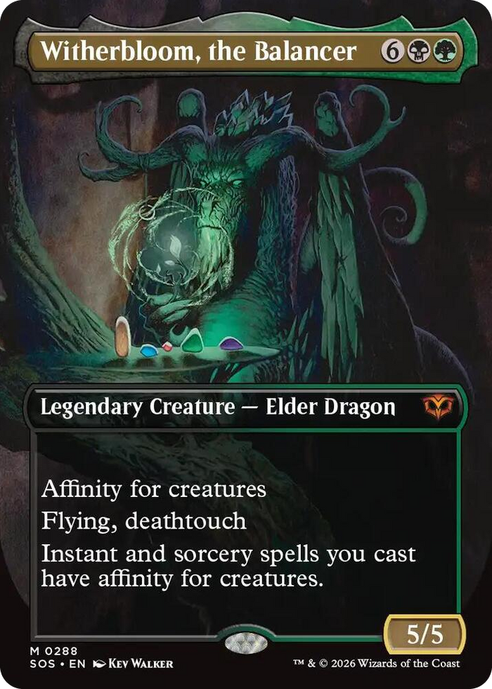 Witherbloom, the Balancer (Borderless) #288 M - Secrets of Strixhaven Pokemon card