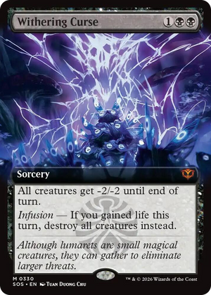 0330 Withering Curse (Extended Art) M Secrets of Strixhaven