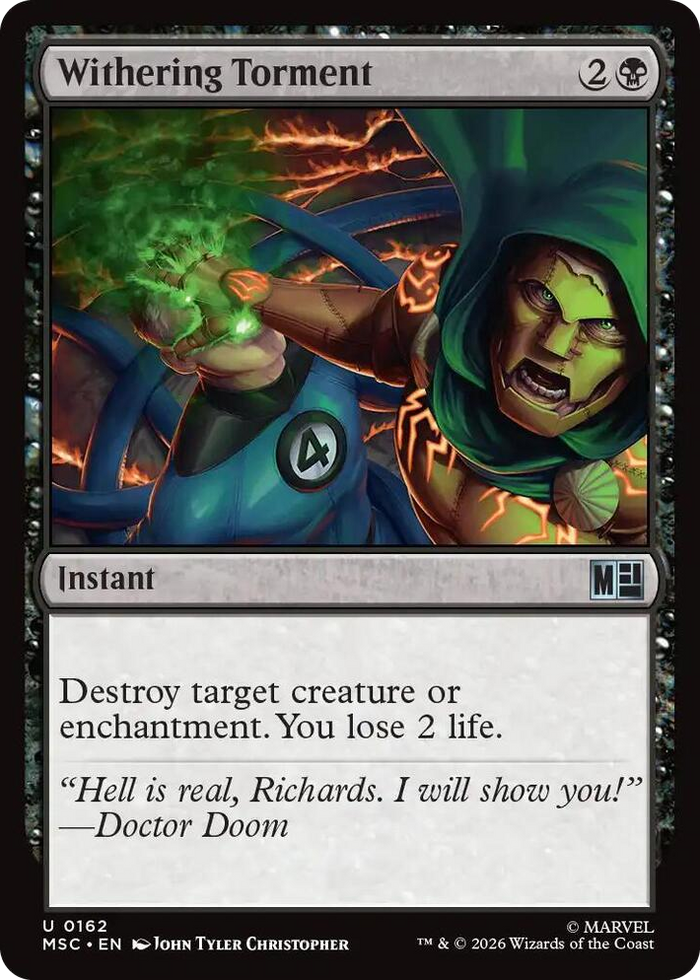 Withering Torment #162 U - Commander: Marvel Super Heroes Pokemon card