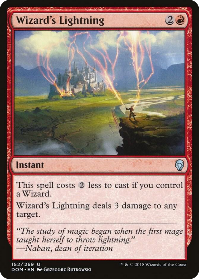 0152 Wizard's Lightning U Dominaria