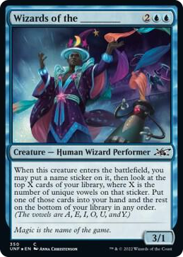 0350 Wizards of the _______ (Galaxy Foil) C Unfinity