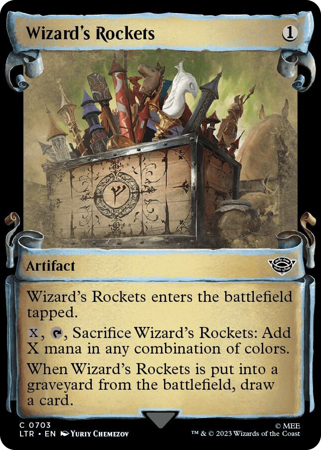 Wizard's Rockets (Showcase Scrolls) #703 C - Universes Beyond: The Lord of the Rings: Tales of Middle-earth Pokemon card