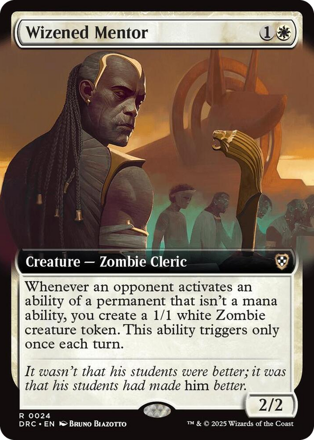 0024 Wizened Mentor (Extended Art) R Commander: Aetherdrift