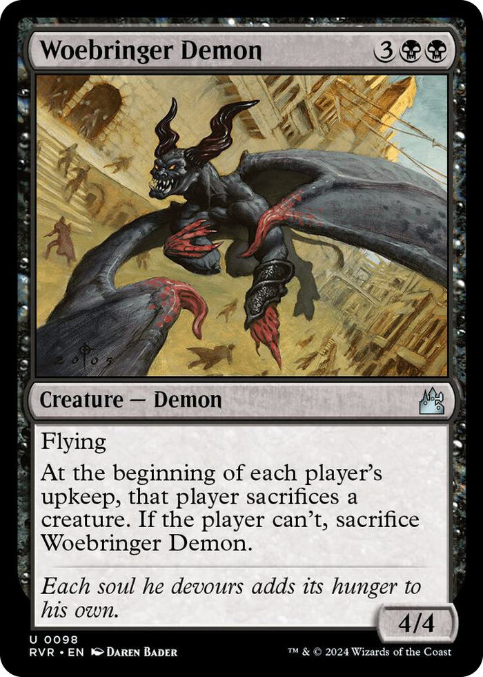 Woebringer Demon #98 U - Ravnica Remastered Pokemon card