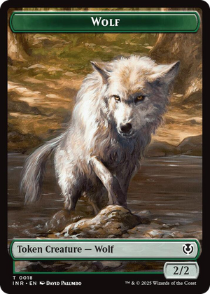 0018 Wolf (0018) // Emblem - Arlinn, Embraced by the Moon Double-Sided Token T Innistrad Remastered