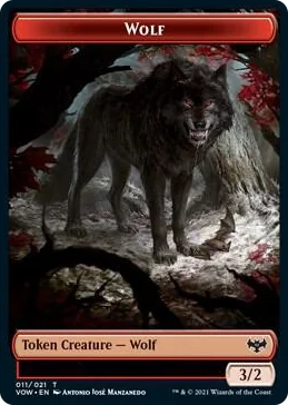 0011 Wolf (011) // Boar Double-Sided Token T Innistrad: Crimson Vow