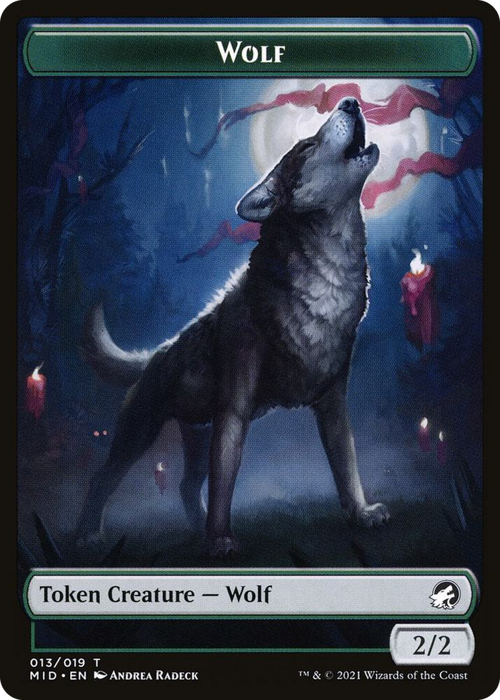 Wolf (013) // Clue (016) Double-Sided Token (Challenger 2022) #13 T - Unique and Miscellaneous Promos Pokemon card