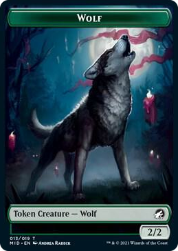 0013 Wolf // Devil Double-Sided Token T Innistrad: Midnight Hunt