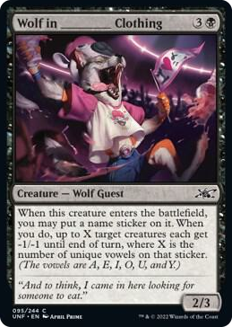 0095 Wolf in _______ Clothing C Unfinity