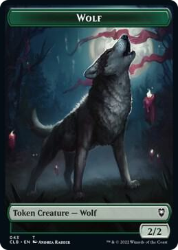 0043 Wolf // Insect Double-Sided Token T Commander Legends: Battle for Baldur's Gate