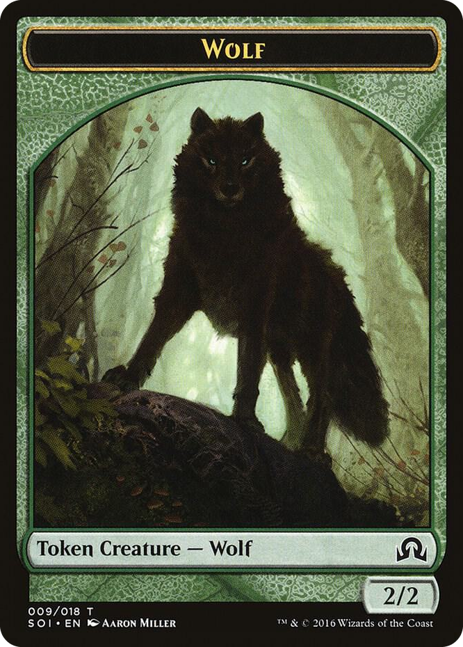 Wolf Token #9 T - Shadows over Innistrad Pokemon card