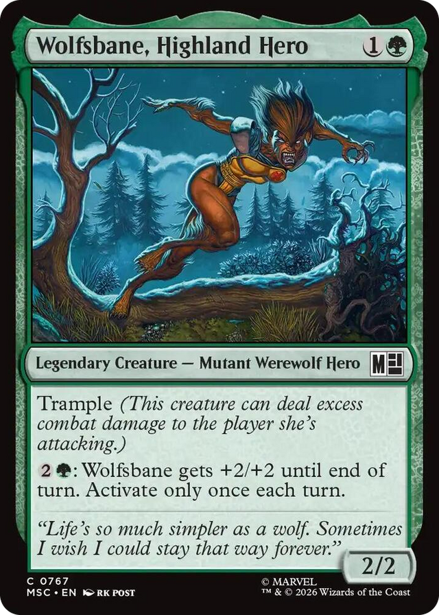 0767 Wolfsbane, Highland Hero C Commander: Marvel Super Heroes