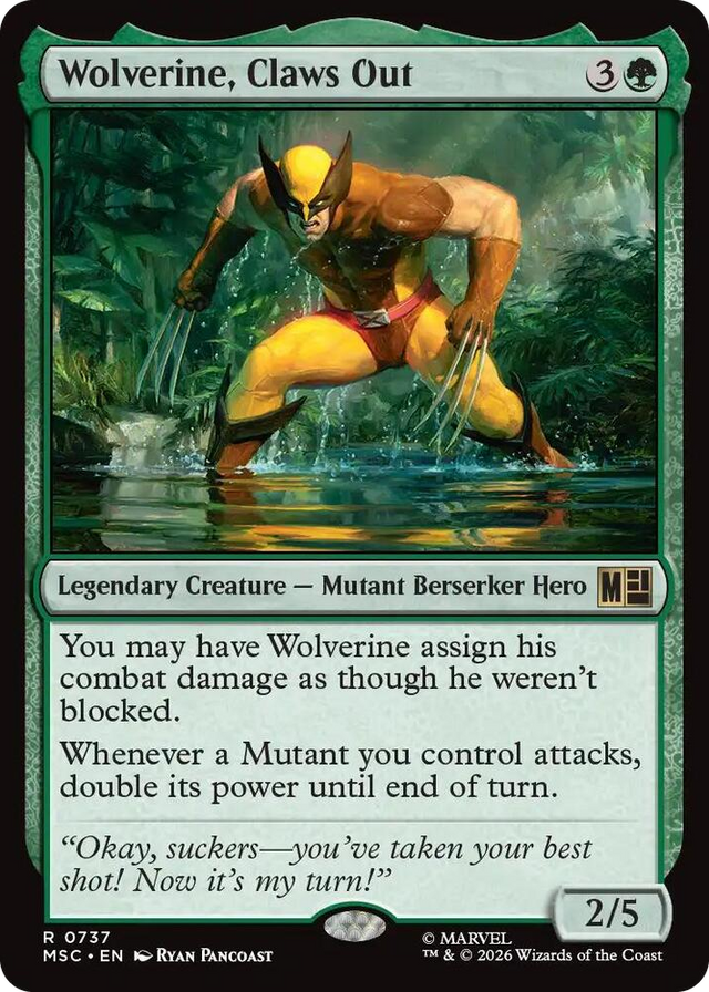 0737 Wolverine, Claws Out R Commander: Marvel Super Heroes