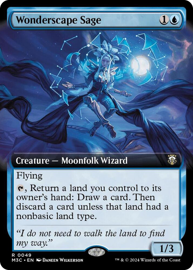 0049 Wonderscape Sage (Extended Art) R Commander: Modern Horizons 3
