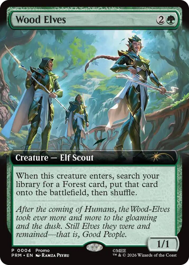 0004 Wood Elves (Extended Art) P Unique and Miscellaneous Promos