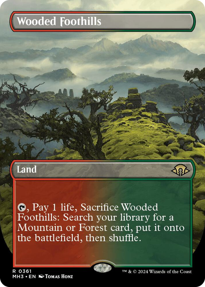 0361 Wooded Foothills (Borderless) R Modern Horizons 3