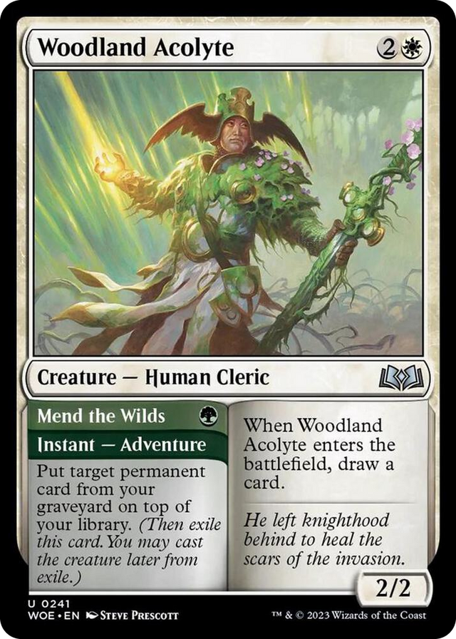 0241 Woodland Acolyte U Wilds of Eldraine