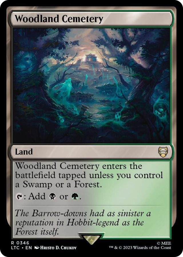 Woodland Cemetery #346 R - Commander: The Lord of the Rings: Tales of Middle-earth Pokemon card