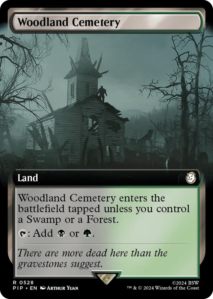0528 Woodland Cemetery (Extended Art) R Universes Beyond: Fallout