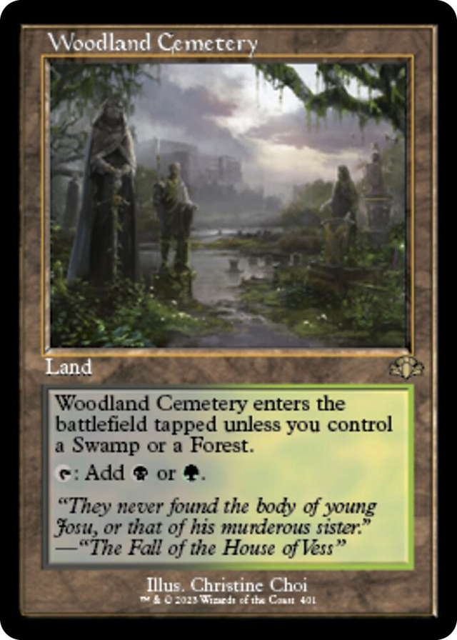 0401 Woodland Cemetery (Retro Frame) R Dominaria Remastered