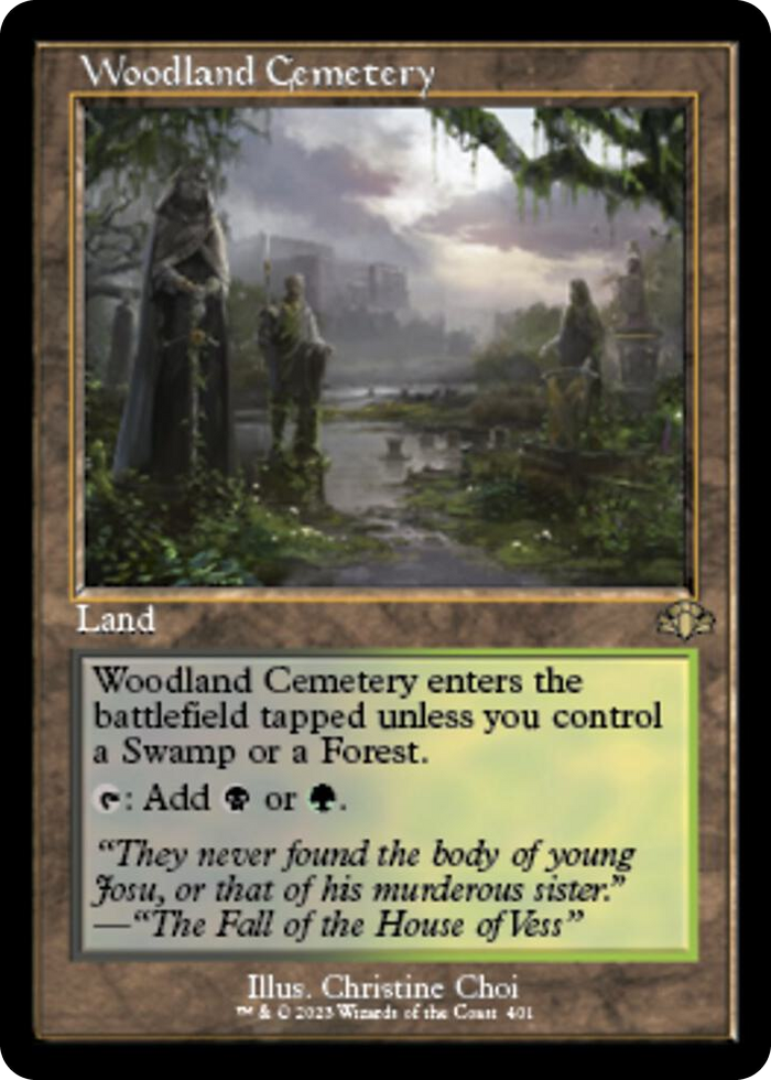Woodland Cemetery (Retro Frame) #401 R - Dominaria Remastered Pokemon card