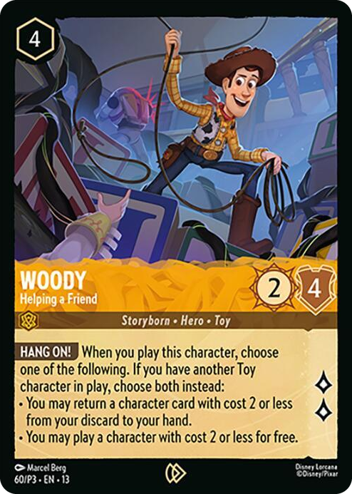 0060 Woody - Helping a Friend Promo Disney Lorcana Promo Cards