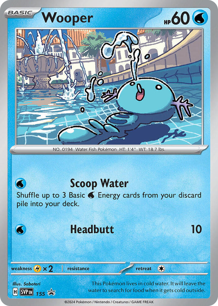 0155 Wooper - 155 Promo Scarlet & Violet Promo Cards