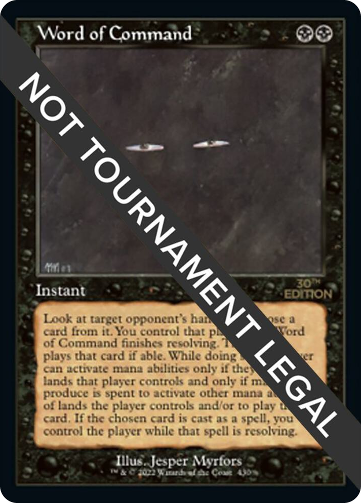 0430 Word of Command (Retro Frame) R 30th Anniversary Edition