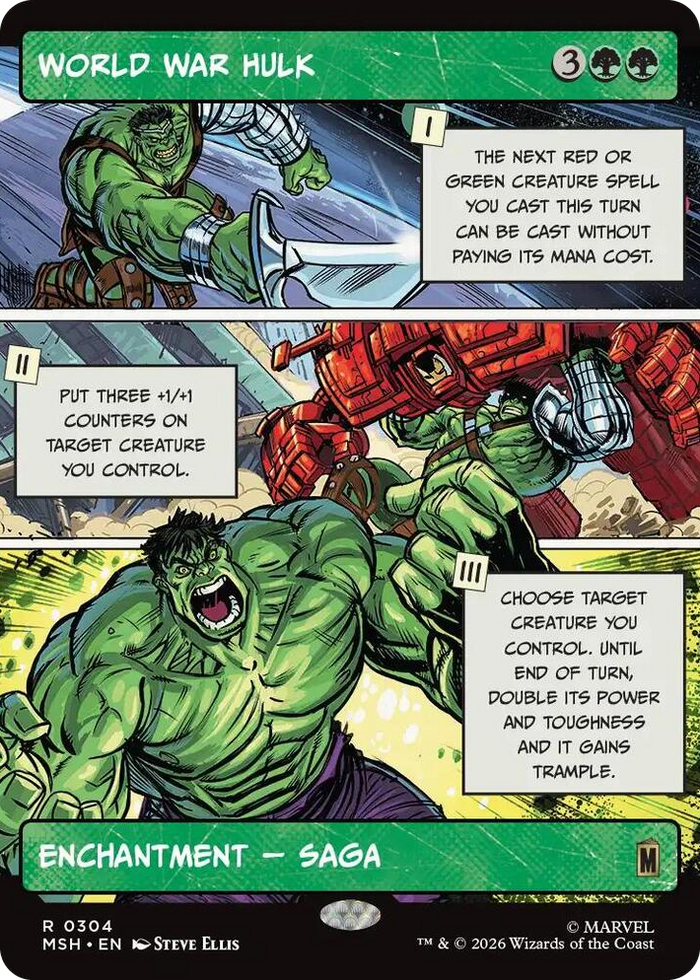 World War Hulk (Borderless) #304 R - Marvel Super Heroes Pokemon card