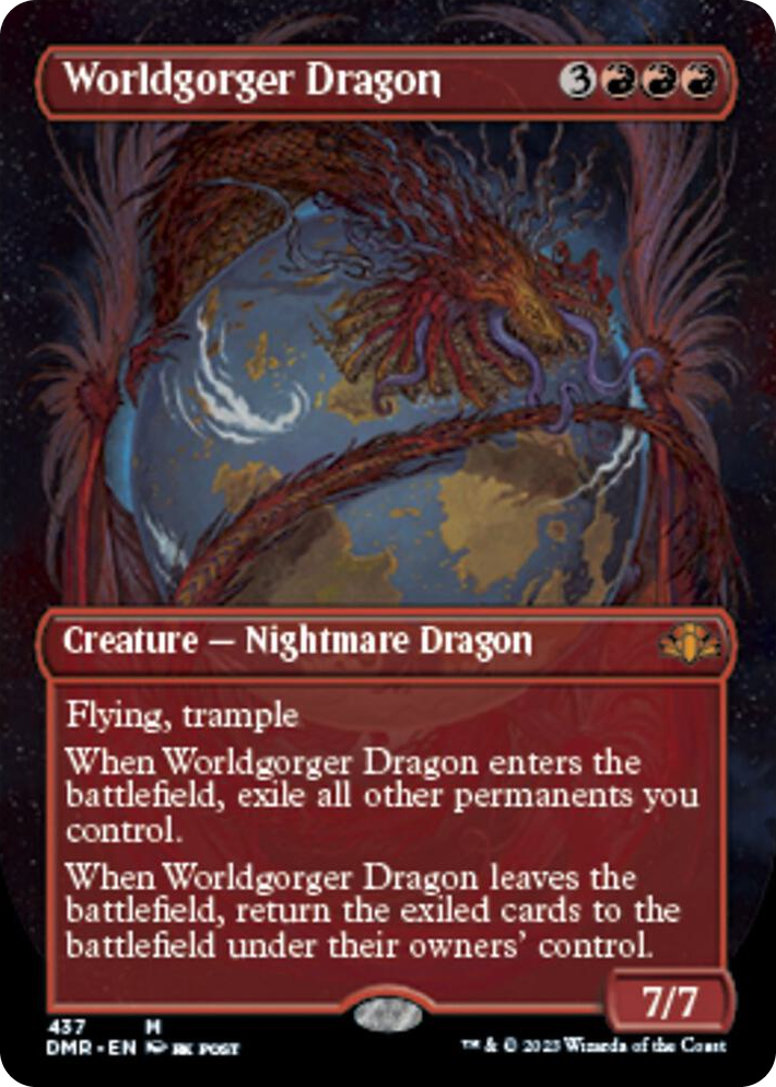 0437 Worldgorger Dragon (Borderless) M Dominaria Remastered