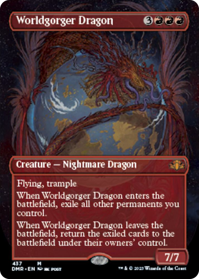 0437 Worldgorger Dragon (Borderless) M Dominaria Remastered