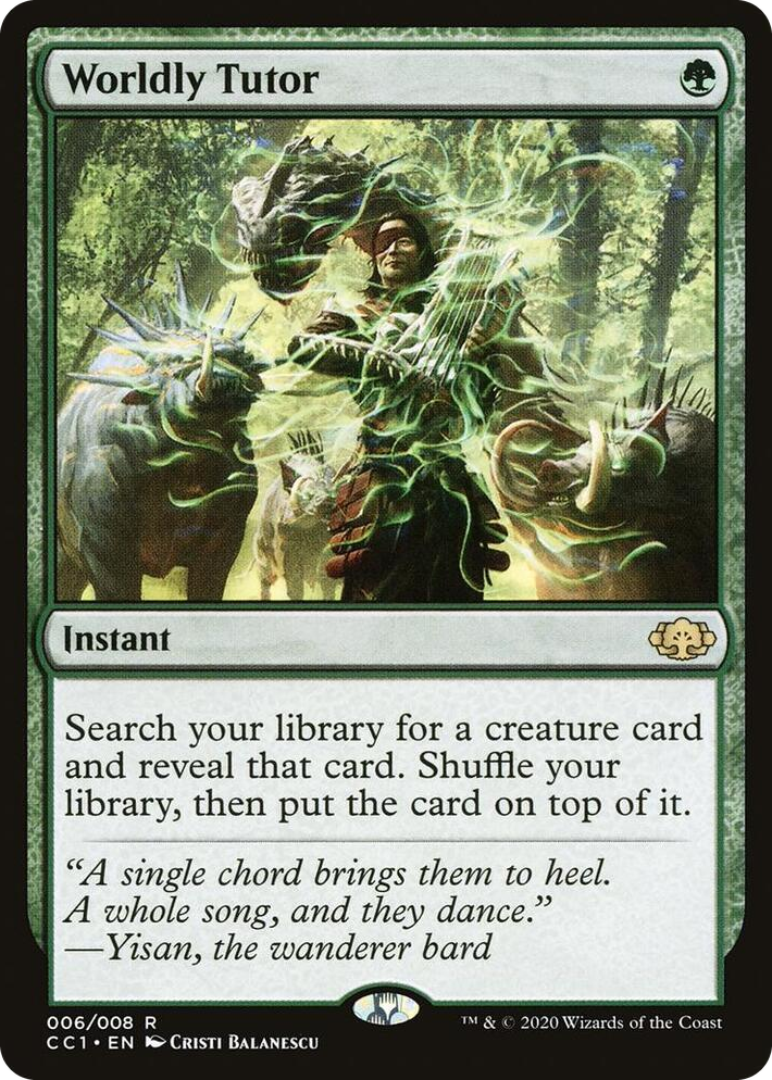 0006 Worldly Tutor R Commander Collection: Green