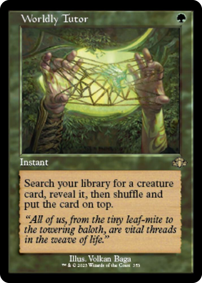 Worldly Tutor (Retro Frame) #353 R - Dominaria Remastered Pokemon card