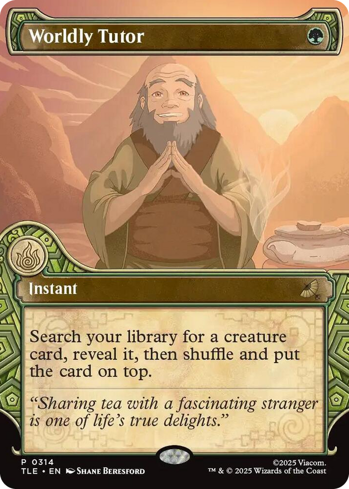 Worldly Tutor (Showcase) #314 P - The Last Airbender: Eternal-Legal Pokemon card