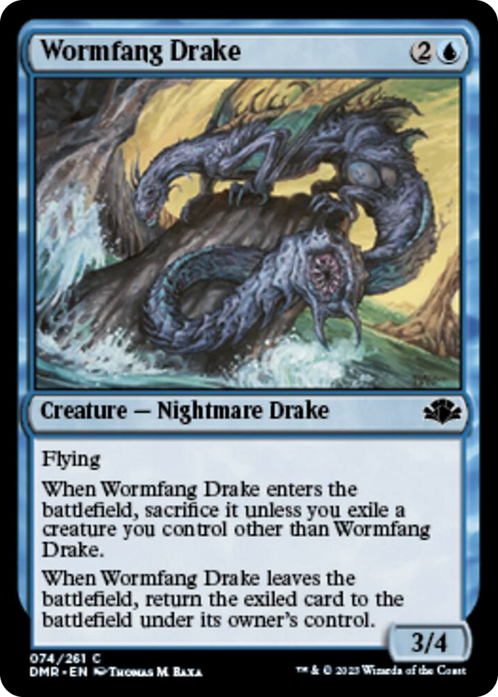 Wormfang Drake #74 C - Dominaria Remastered Pokemon card